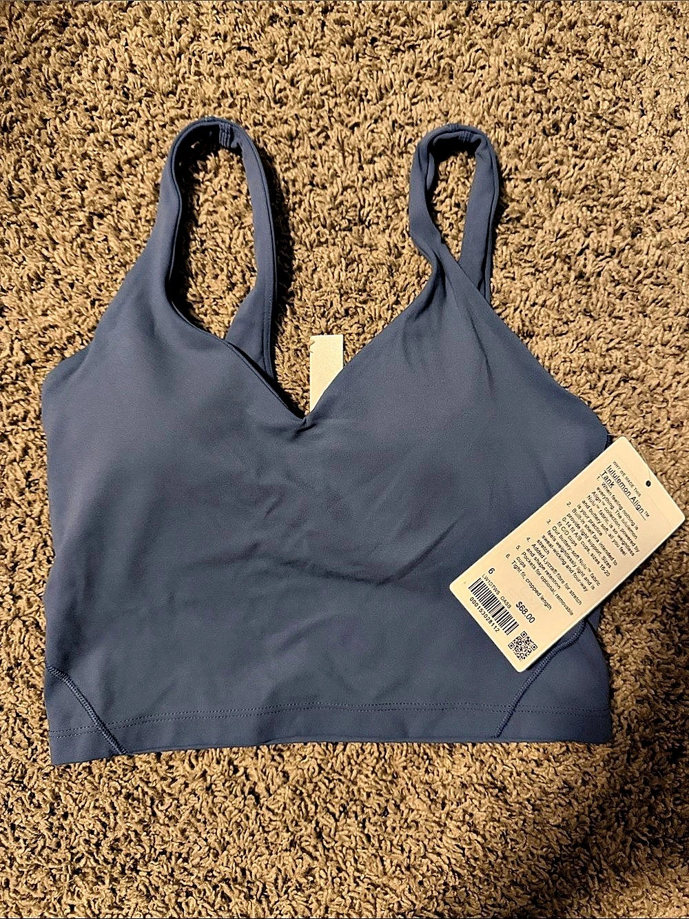 lululemon Align Tank Blue Size 6 NWT